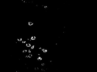 White bubbles on a black background. White bokeh. Black and white images.