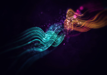 Naklejka premium Colorful lights blurred by motion