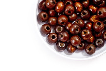 dark brown wooden beads for beads and bracelets