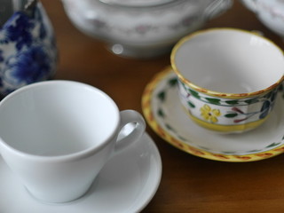 cup of tea on wooden table