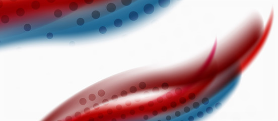 Trendy abstract wave blur pattern, multicolored lines on white background for wallpaper design. Colorful background vector. Creative vector element.