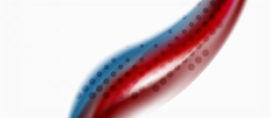 Trendy abstract wave blur pattern, multicolored lines on white background for wallpaper design. Colorful background vector. Creative vector element.