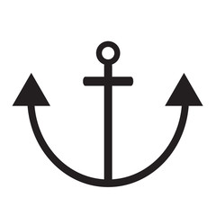 Anchor black vector icon