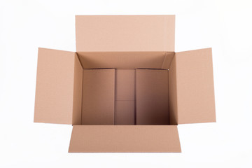 Cardboard box on a white background
