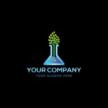 Creative Colorful Green Lab Logo Design