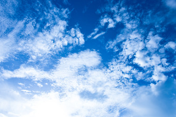 Blue sky white cloud white background. Beautiful sky and clouds in the afternoon.