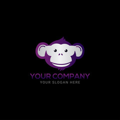 Nerd Monkey colorful logo Design