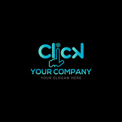 Click Typography logo Design vector