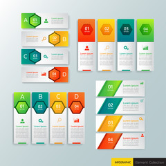 Pack of infographics template design.