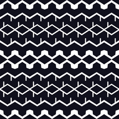 Abstract geometric shapes black background seamless pattern vector.