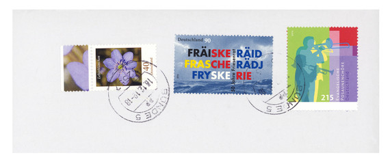 Briefmarken stamps gestempelt used Deutschland Germany Friesisch Friesenrat Blume Leberblümchen...