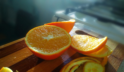 fresh oranges and lemons