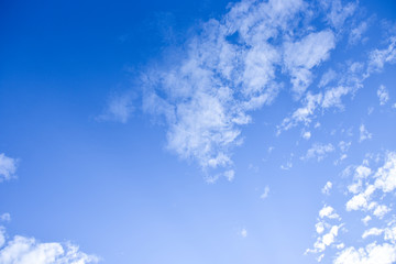Blue sky and white clouds for background