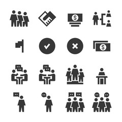 Business Icon People Work Group Team Vector