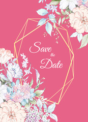 Watercolor flowers illustration