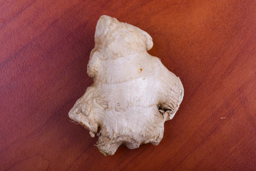 Ginger on a wooden table