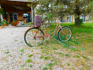 Fototapeta na wymiar Urlaub mit der Fahrrad auf Usedom