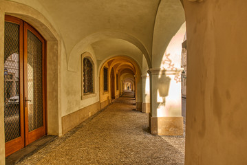 historically a footpath in the center of Prague without people
