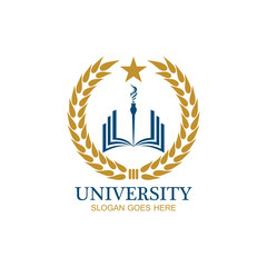 University, Academy, School and Course logo design template