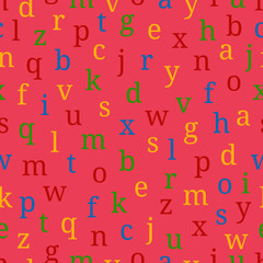 Alphabet vector seamless background