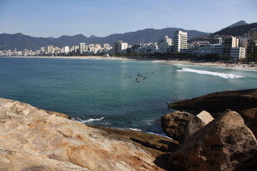 A View of Rio de Janeiro Coastline from Arpoador Rock