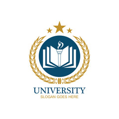 University, Academy, School and Course logo design template