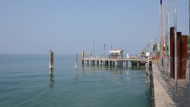 Lake Garda, Italy. Lasize Pier Arrival and Departure