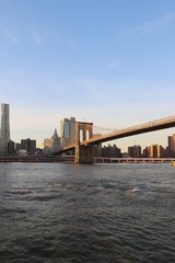Fototapeta na wymiar brooklyn bridge and lower manhattan, brooklyn bridge in new york, manhattan, architecture, new york, city, brooklyn bridge, usa, nyc, landmark, new york city, transportation, river,
