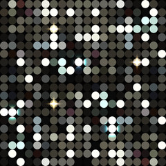 Vector disco shainy background with silver dots
