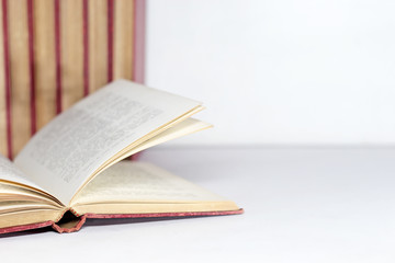 An old book with open pages