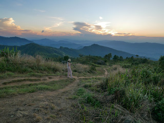 sunset in the mountains