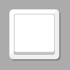 Light switch vector isolated. Plastic object, home element.