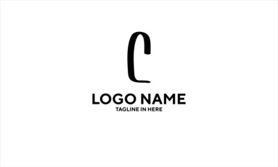 The concept of the logo with the initials letter C is a simple classical model handwritten script, very suitable for a symbol or company logo in an art or photography midwife