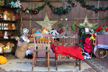 santa claus house for christmas holidays