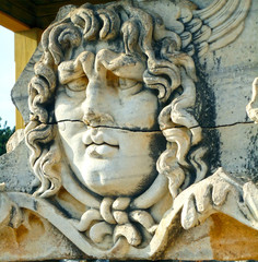 Medusa head ancient in Aydin- Didim