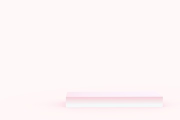 3d white pink cubes gradient colors in soft pastel minimal studio background. Abstract 3d geometric shape object illustration render. Display for summer holiday product.