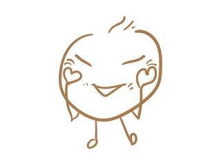 顔をリフトアップするキャラクター