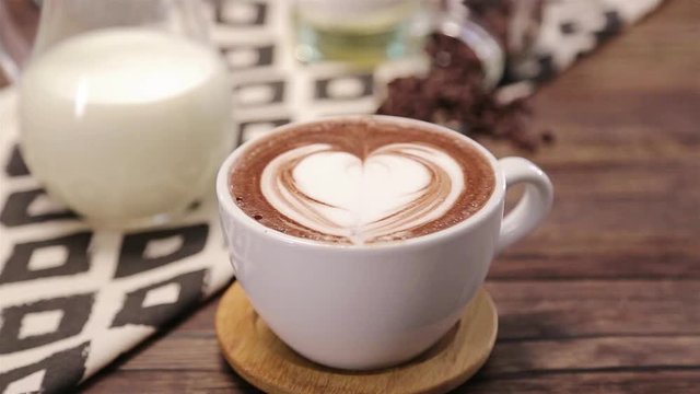 Love Pattern In Hot Chocolate - Pan Right To Left 