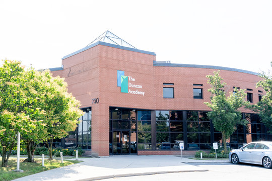 Markham, Ontario, Canada - July 13, 2019: The Duncan Academy campus in Markham, Ontario, Canada. The Duncan Academy (TDA) is an Ontario private high school. 