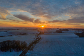 Sonnenaufgang Winter Lanschaft