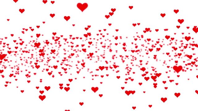 Motion graphic of red heart shape abstract backgrounds