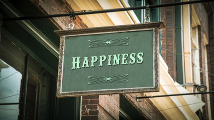 Street Sign to Happiness