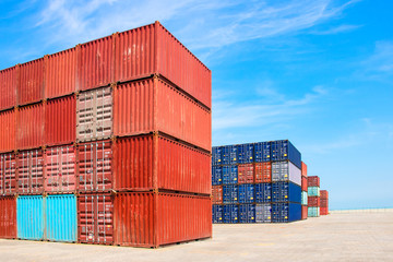 Fototapeta premium Container logistics terminal.