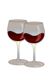 Fototapeta na wymiar Wine, glass of wine, New Year's Eve, birthday, new year, 2020, celebration, red wine