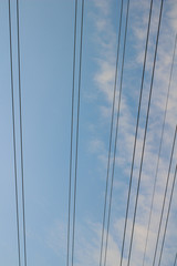 Electrical wires in the sky