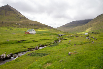 Faore Islands House on Hill