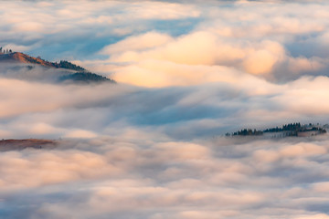 Morning fog in the mountains