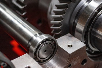 Ball bearing in a mechanical device.