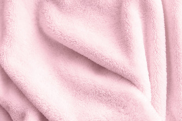 Pink delicate soft  background of plush fabric
