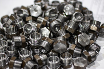 Steel plugs with hexagon for hydraulics